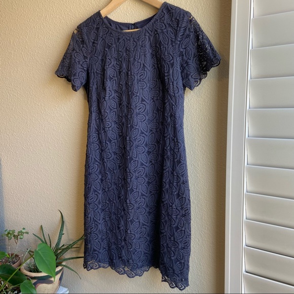 Deep Purple Ann Taylor Lace Dress - Picture 2 of 11